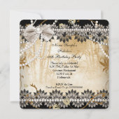 Fabulous Black Cream Beige Lace Asian Florence Par Kaart (Achterkant)