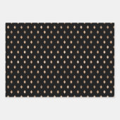 Fabulous Black Gold Dusty Roos Abstract patroon Inpakpapier Vel (Voorkant 3)