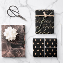 Fabulous Black Gold Dusty Roos Abstract patroon