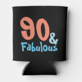 Fabulous Black Retro Birthday Blikjeskoeler (Voorkant)