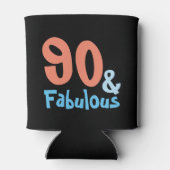 Fabulous Black Retro Birthday Blikjeskoeler (Achterkant)