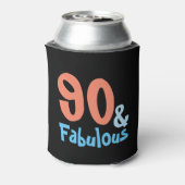 Fabulous Black Retro Birthday Blikjeskoeler (Blikje Achterkant)