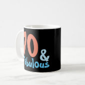 Fabulous Black Retro Birthday Koffiemok (Voorkant links)