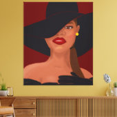 Fabulous Black Woman Canvas Afdruk (Insitu (Woonkamer))