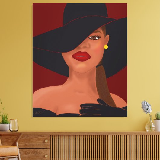 Fabulous Black Woman Canvas Afdruk (Insitu (Woonkamer))