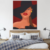 Fabulous Black Woman Canvas Afdruk (Insitu (Slaapkamer))