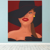 Fabulous Black Woman Canvas Afdruk (Insitu (Houten vloer))