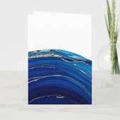 Fabulous Blue Marble Glitter 2 Foto Verjaardag Kaart (Achterkant)