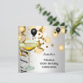 Fabulous Champagne Gold Lights Silver Kaart (Staand voorkant)