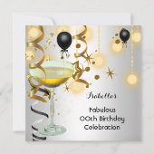 Fabulous Champagne Gold Lights Silver Kaart (Voorkant)