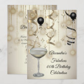 Fabulous Champagne Sepia Lights Save The Date (Voorkant / Achterkant)