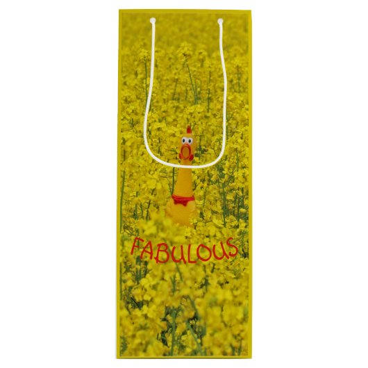 Fabulous Chicken Gift Bag! Wijn Cadeautas (Voorkant)