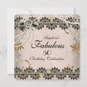 Fabulous  Coffee Black Sepia Lace Floral Kaart