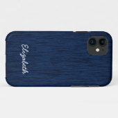 Fabulous Dark Blue Wood Case-Mate iPhone Case (Achterkant (horizontaal))