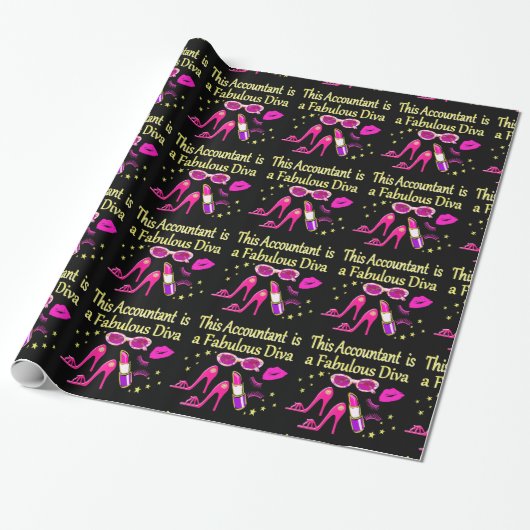 FABULOUS DIVA ACCOUNTANT DIVA CADEAUPAPIER (Uitgerold)
