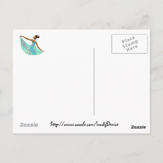 Fabulous Diva Briefkaart (Achterkant)