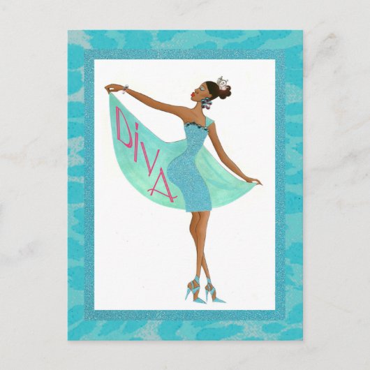 Fabulous Diva Briefkaart (Voorkant)