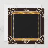 Fabulous Diva deco Lady Gold Black 50th Birthday Kaart (Achterkant)