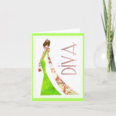 Fabulous Diva Notecards Kaart (Voorkant)