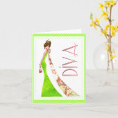 Fabulous Diva Notecards Kaart (Gele Bloem)