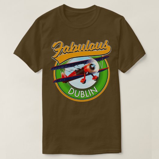 Fabulous Dublin-reispatch T-shirt (Design voorkant)