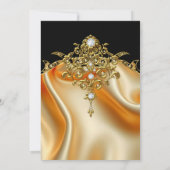 Fabulous Elegant 60th Birthday Silk Gold Diamonds Kaart (Achterkant)