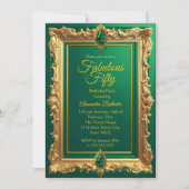 Fabulous Elegant Birthday Photo Emerald Green Gold Kaart (Voorkant)
