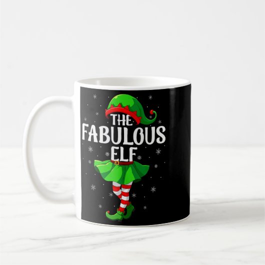 Fabulous Elf Christmas Girls Women Elf Squad Xmas  Koffiemok (Links)