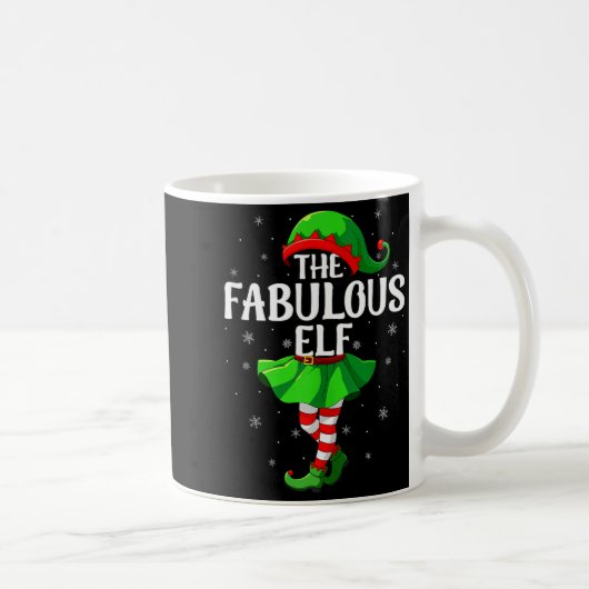 Fabulous Elf Christmas Girls Women Elf Squad Xmas  Koffiemok (Rechts)