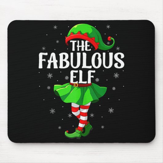 Fabulous Elf Christmas Girls Women Elf Squad Xmas  Muismat (Voorkant)