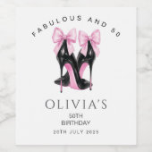 Fabulous en 50 aangepaste naam en datum wijn etiket (Enkel label)