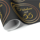 Fabulous en 55 verjaardag cadeaupapier (Rol Hoek)