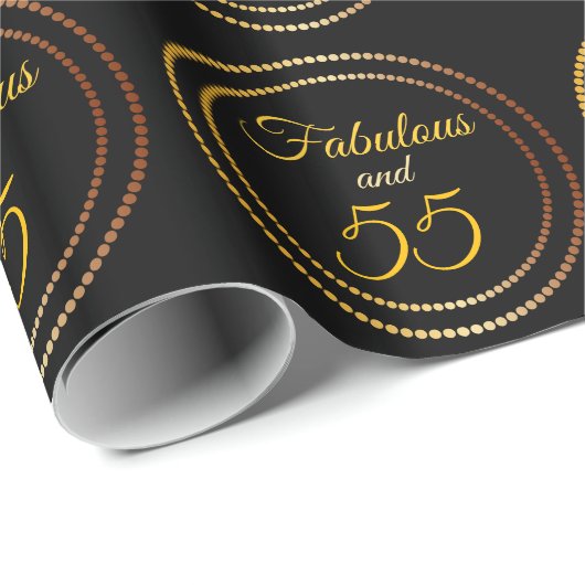 Fabulous en 55 verjaardag cadeaupapier (Rol Hoek)