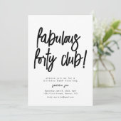 Fabulous en veertig Club Verjaardag Uitnodigen Sja Kaart (Staand voorkant)