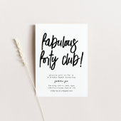 Fabulous en veertig Club Verjaardag Uitnodigen Sja Kaart