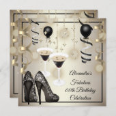 Fabulous Espresso Martini Heels Party Save The Date (Voorkant / Achterkant)
