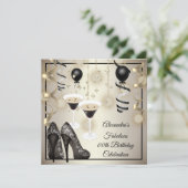 Fabulous Espresso Martini Heels Party Save The Date (Staand voorkant)