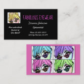 " Fabulous Eyewear" DIVA-Visitekaartjes Visitekaartje (Voorkant / Achterkant)