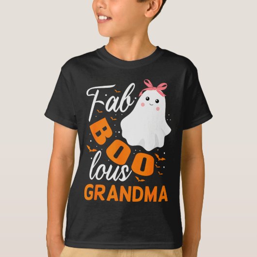 Fabulous Faboolous Grandma Ghost Halloween  T-shirt (Voorkant)