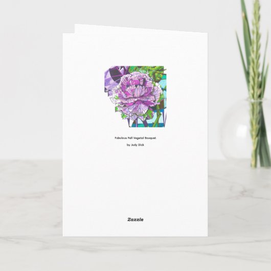 Fabulous Fall Vegetal Bouquet Kaart (Achterkant)