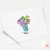 Fabulous Fall Vegetal Bouquet Ronde Sticker (Envelop)