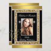 Fabulous Fantastic Gold Black Glamor Hollywood Kaart (Voorkant / Achterkant)