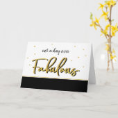 Fabulous Faux Gold Fun Voeg een naam Happy Birthda Kaart (Gele Bloem)