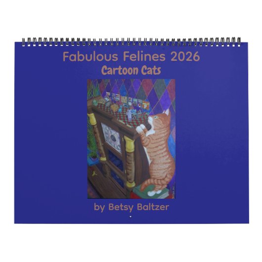 Fabulous Felines 2026 Cartoon Cats Kalender (Hoes)