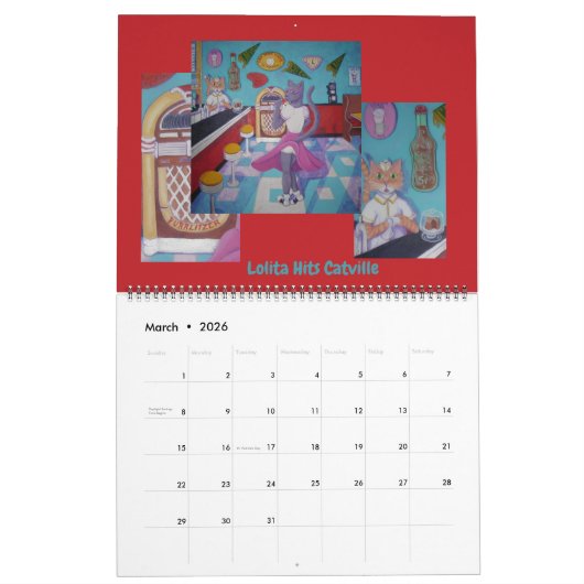 Fabulous Felines 2026 Cartoon Cats Kalender (Mar 2026)