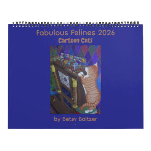 Fabulous Felines 2026 Cartoon Cats Kalender