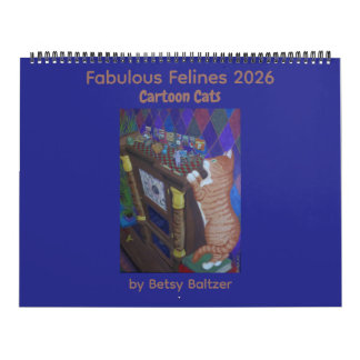 Fabulous Felines 2026 Cartoon Cats Kalender