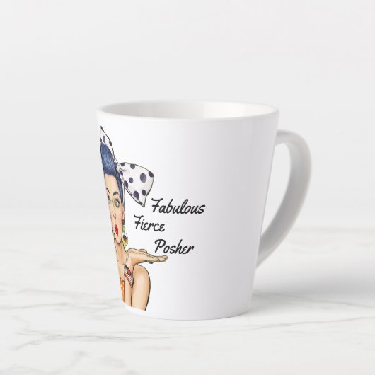 Fabulous Fierce Posher - Poshmark Latte Mok (Rechterhoek)