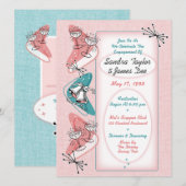 Fabulous Fifties  Engagement Party Kaart (Voorkant / Achterkant)