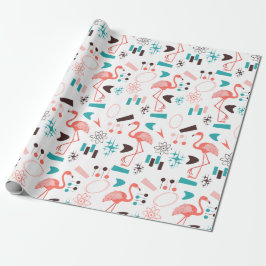Fabulous Fifties Flamingos Cadeaupapier